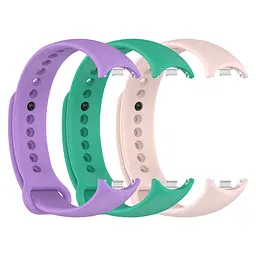 Комплект силіконових ремінців для фітнес браслетів Xiaomi Mi Band 8 Smart Band 9/10, Silicone, spring, зі зручною застібкою, на фітнес трекер та смарт годинник, ArmorStandart (ARM75720) - мініатюра 3