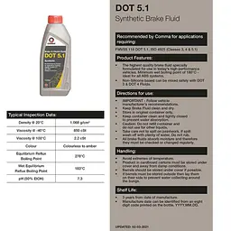 Гальмівна рідина Comma Dot 5.1 Brake Fluid 5 л - мініатюра 2