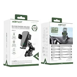 Автотримач з БЗП Acefast D53 with Electric Clamp for Dashboard Black - мініатюра 5