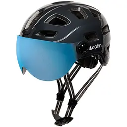 Велошолом Cairn Quartz Visor LED USB 52-58 Темно-сірий