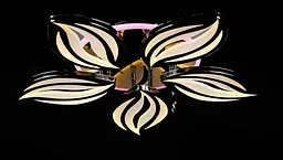 Люстра стельова LED Splendid Ray LK23/5, 120W, чорна/біла, сучасний стиль, з пультом, димер - мініатюра 3