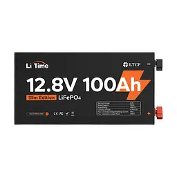 Акумуляторна батарея літій-залізо-фосфатна 12.8В 100А*год LiFePO4 LiTime Slim 12V100-100-SLIM-LTCP-4-SE100 ультратонка (44-00531) - мініатюра 3