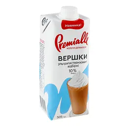 Вершки Premialle Відбірні ультрапастеризовані 10% жиру 505 г - мініатюра 5