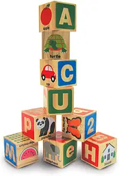 Дерев'яні блоки Melissa&Doug Цифри/Букви (MD2253) - мініатюра 2