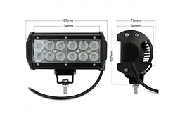 Додаткова LED фара 36W 176x107x73 mm (3W x 12) 10-30V / Ближній (2770) - мініатюра 2