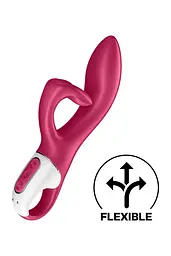Вібратор-кролик із потрійним відростком Satisfyer Embrace me Berry, 2 мотори, діаметр 3,6 см - мініатюра 3