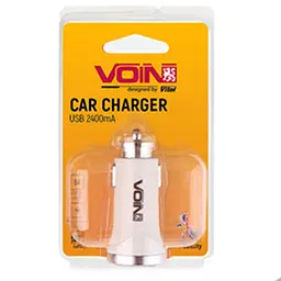 Автомобільний зарядний пристрій Voin 2USB 12/24V - 5V 2.4A (C-2411W) - мініатюра 3