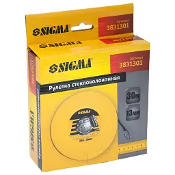 Рулетка геодезична закритий корпус скловолоконне полотно 30м×13мм SIGMA (3831301) - мініатюра 4