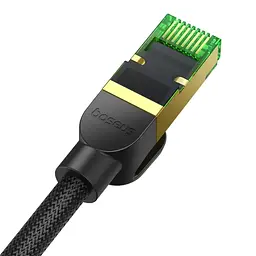 Кабель Baseus High Speed CAT8 40 Gigabit Ethernet Cable (Braided Cable)10m B0013320C111-07 Black - мініатюра 4
