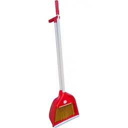 Совок для прибирання Zambak Plastik та щітка з довгими ручками червоний (ZP-129r) - мініатюра 2