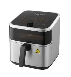 Мультипіч-аерофритюрниця Sokany SK-10081 з нержавіючої сталі 9 л 2000 Вт