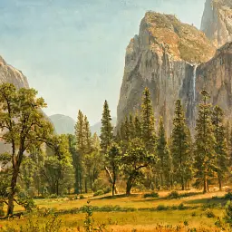 Інтер'єрна картина Водоспад Брайдл-Вейл, Альберт Бірштадт, Albert Bierstadt, репродукція картини, 60×80 см (id7007) - мініатюра 7
