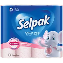 Уцінка. Туалетний папір Selpak Powder тришаровий 32 шт.