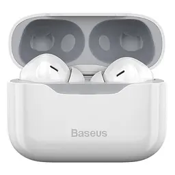 Бездротові навушники Baseus SIMU ANC True Wireless Earphone S1, BT5.1, 40mAh, 380mAh, 4.5h, 24h, (NGS1-02) white - мініатюра 2
