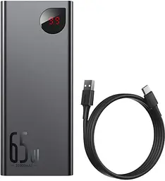 Зовнішній акумулятор Baseus Adaman Metal Digital Display 20000mAh 65W Black (PPIMDA-D01) [68284] - мініатюра 7