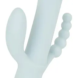 Потрійний вібратор Good Vibes Only - SAGE Triple Stimulation Vibe Soft Silicone - Blue, манливий рух - мініатюра 5