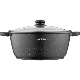 Каструля Ardesto Gemini Anzio 6.4 л 28 см чорна (AR2426GE) - мініатюра 2