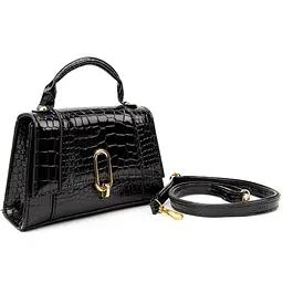 Каркасне невелике кросбоді з еко-шкіри Lilly P2-17068985A чорне - мініатюра 9