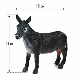 Фігурка Ігрова Bambi Віслюк 16 см 18 см Чорний (IF-174-F-632) - мініатюра 2