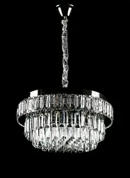 Хромована кришталева люстра Splendid Ray L2211/500/5+LED (CR) з пультом та 3 режимами світла - мініатюра 2