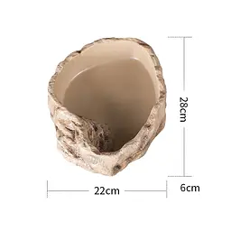 Миска для води або купання Repti-Zoo L 28x22x6 см керамічна (ERB09L) - мініатюра 4