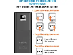 Зовнішній акумулятор (Power Bank) Sigma mobile X-power 50000mAh Black (SI50A6QLX) - мініатюра 5