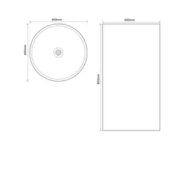 Умивальник підлоговий Mixxus Premium Ellipse-1101 460x460x855 мм з переливом MP6573, Білий - мініатюра 3