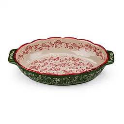 Форма для запікання Vintage 30×18×5 (см) овальна форма для випікання в духовці з ручками Зелений Yiwu HM05-02