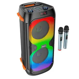 Акустика-караоке Hoco bs53 Manhattan wireless dual mic outdoor BT speaker - мініатюра 4