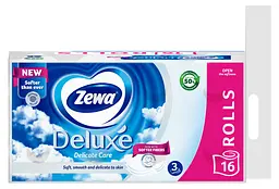 Туалетний папір Zewa Deluxe білий тришаровий 16 рулонів - мініатюра 2