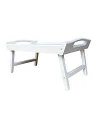 Складаний кавовий столик для сніданку в ліжко білий 42×28×17 см №5 - мініатюра 8