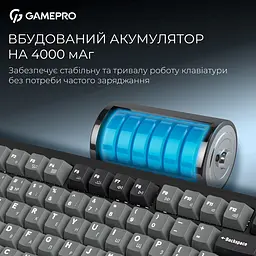 Клавіатура GamePro Asgard Yord Keychron Super Red Switch Wireless/Bluetooth/USB Black бездротова (MK266BK) - мініатюра 16