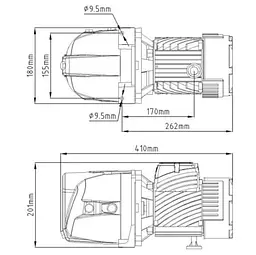 Насос поверхневий відцентровий Pumpman JET100 Нmax 43 м Qmax 3,6 куб.м 750 Вт (чавун) (CV029755) - мініатюра 5