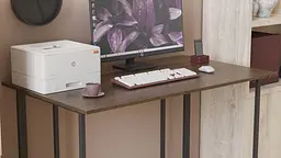Комп'ютерний стіл Ferrum-decor Ханна 75x120x60 чорний ДСП Дуб Сонома Труфель 16мм (FRD-103483) - мініатюра 2