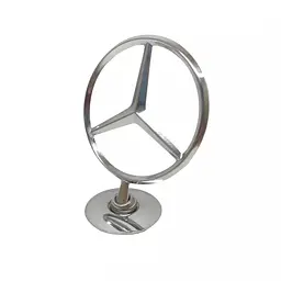 Емблема приціл на капот Mercedes-Benz Хром 55 мм Універсальний метал на скотчі (Завод)