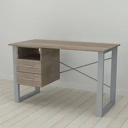 Письмовий стіл із ящиками Ferrum-decor Оскар 750x1200x600 метал Сірий ДСП Дуб Сонома Трюфель 16 мм (FRD-103231) - мініатюра 2