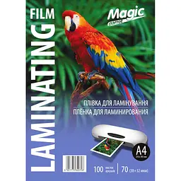Плівка для ламінування Magic А4 глянець товщина 70 мкм 216х303 мм Прозорий 100 шт