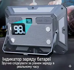 Кемпінговий світлодіодний ліхтар Unibrother KXK-686 з акумулятором 4000 mAh Сріблястий (00364)
 - мініатюра 7