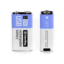 Акумулятор Крона USB-С 390 mAh 9V (Li-Polymer) ColorWay (CW-UB9V-06) - мініатюра 4