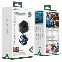 Екшн-камера Acefast X1 4K sports waterproof IPX8 Black - мініатюра 6
