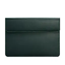 Шкіряний чохол-конверт BlankNote на магнітах для MacBook 14 Зелений - мініатюра 5