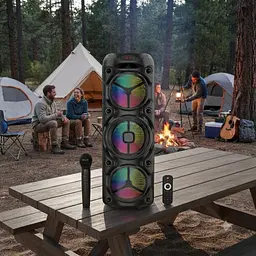 Колонка з мікрофонами ZQS8308 / Колонка Bluetooth / Акустична система на три динаміки - мініатюра 3