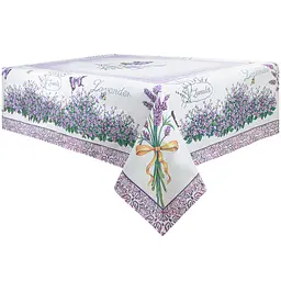 Скатертина Lefard Home Textile Violette гобеленова 260х140 см біло-фіолетова (732-028)