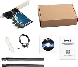 Мережева карта Fenvi FV-AC1200 Bluetooth + Wi-Fi 2.4 / 5 GHz PCI-E до 1200 Mbps з антенами (18841) - мініатюра 7
