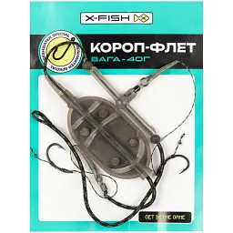 Оснащення коропове X-Fish Короп-флет 2 гачка 40g - мініатюра 2