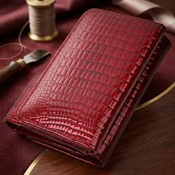 Стильний жіночий фактурний гаманець із натуральної шкіри ST Leather 22731 червоний - мініатюра 3