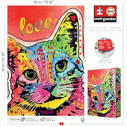Пазл Educa Tilt Cat Love Дін Руссо, 1000 елементів (19257) - мініатюра 4