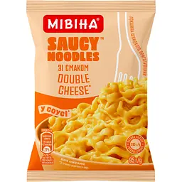 Локшина швидкого приготування Мівіна Saucy Noodles зі смаком Double Cheese 95 г