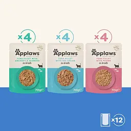 Набір павучів для котів Applaws Fish Selection in Broth 12 х 70 г - мініатюра 2