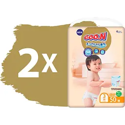 Підгузки-трусики Goo.N Premium Soft 3 (7-12 кг), 100 шт. (2 уп. х 50 шт.) - мініатюра 2
